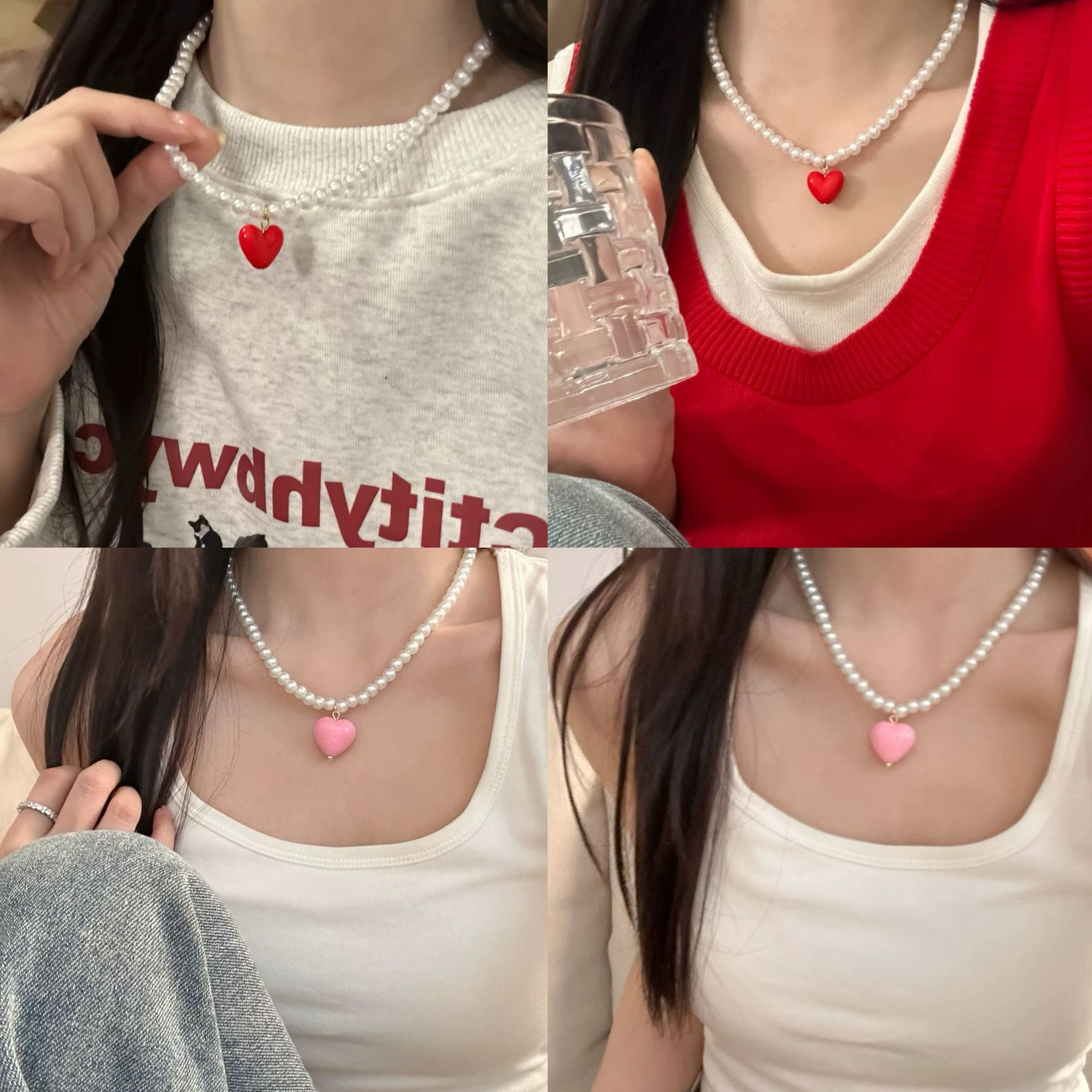 small design cute necklace from pearl
