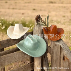 跨境热销Small resin denim hat home decoration桌面精致小摆件