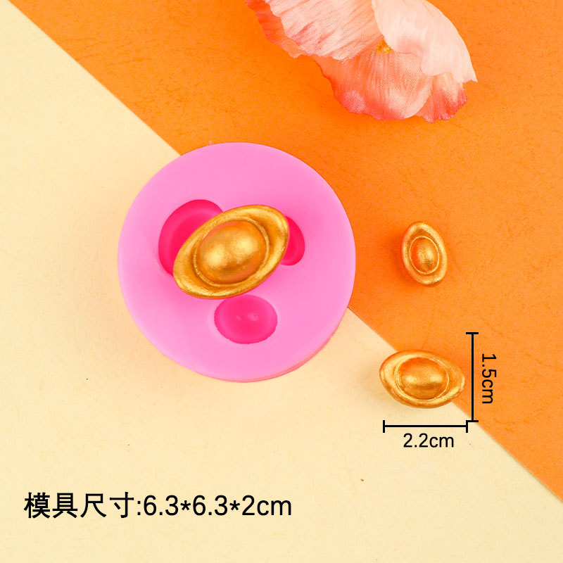 Mini lingote oro molde de silicona DIY accesorios decoración la torta chocolate fondant ritmo seco