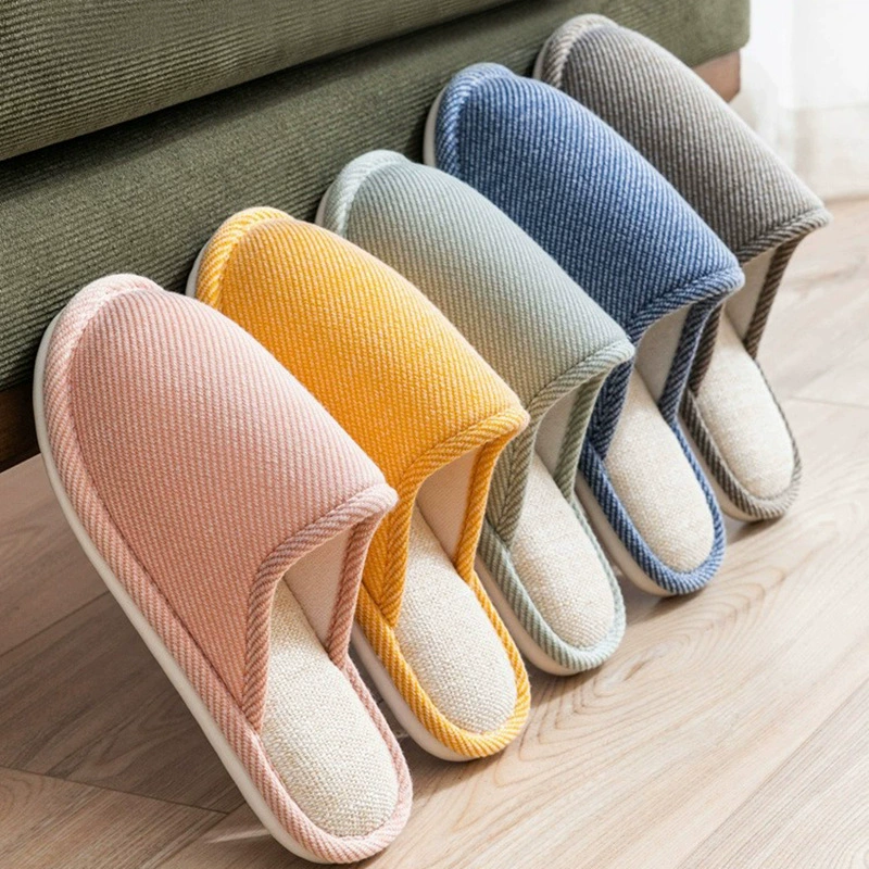 Тапочки Cixi, новые зимние хлопковые тапочки для женщин, домашние тапочки с цветовыми блоками для пар, зимние мужские тапочки, оптом от производителя, утолщенные.