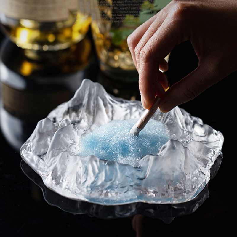 Cenicero de personalidad creativa oficina bar hotel glaciar cenicero de estilo japonés Fuji montaña oficina hogar
