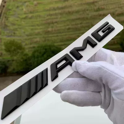 Label Mercedes-Benz English Letter | Car logo - amg-three-dimensional-matte-black