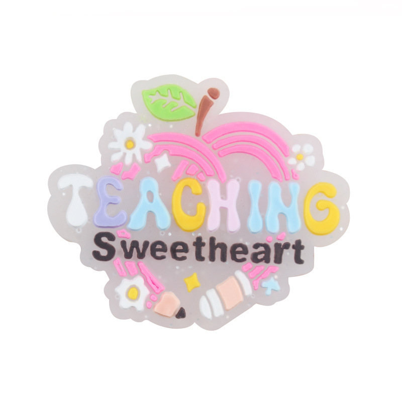 Productos para bebés Día del Maestro de dibujos animados silicona pequeña creatividad DIY baby molar tetina cadena de accesorios de cadena