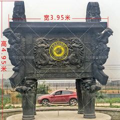 会社の大銅鼎置物アウトドア青銅司母ペンチ鼎三足絶頂千秋開業プレゼント銅工芸品