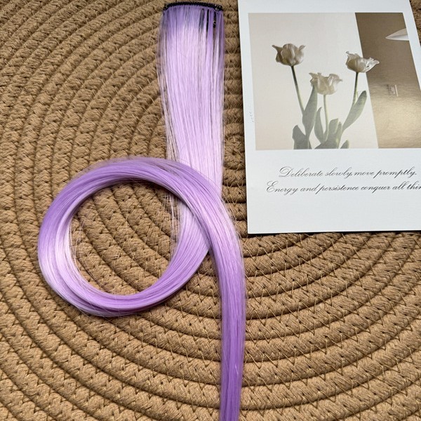 Peruca de color extensión de cabello pieza colgante oreja pieza de teñido de cabello simulado cabello de alta temperatura cabello rizado cabello recto adornamiento de cabello de color