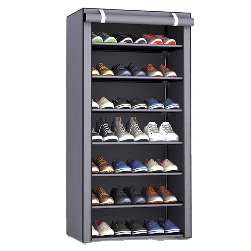 Estante de almacenamiento a prueba de polvo doméstico multicapa integrado simple armario de zapatos porta de zapatos interior simple estante de zapatos dormitorio multicapa image 6