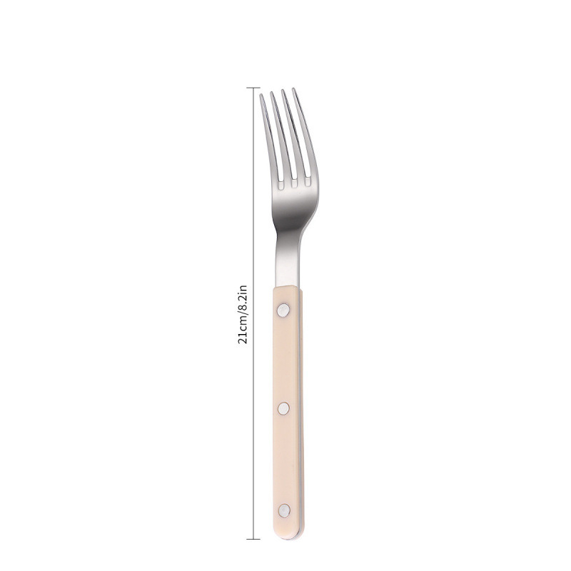 Bistec de acero inoxidable 304, cuchillo y tenedor, imitación de grano de madera, mango de tres clavos, vajilla, cuchillo, tenedor y cuchara de comida occidental, juego de cuchara de postre de alta calidad