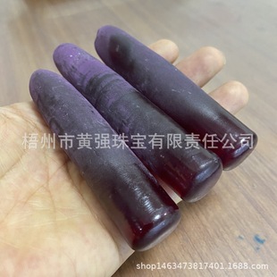 in stock cylinder red corundum material 5# red corundum perfect round uncut ruby raw material