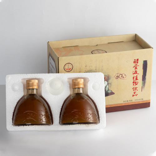 Huangantang vinegar and egg liquid dropshipping plant drink 300ml*2 bottles of vinegar and egg liquid