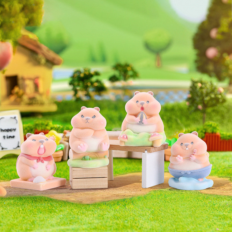 Nuevo estilo de comida hermosa lenguaje hámster caja ciega encantadora creativa hecha a mano decoración de escritorio de oficina pequeña decoración al por mayor image 2