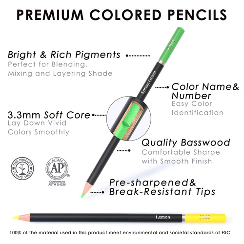 Cross-border hot-selling 75-piece colored pencil set, art painting, filling color lead, oil-based 72 color lead