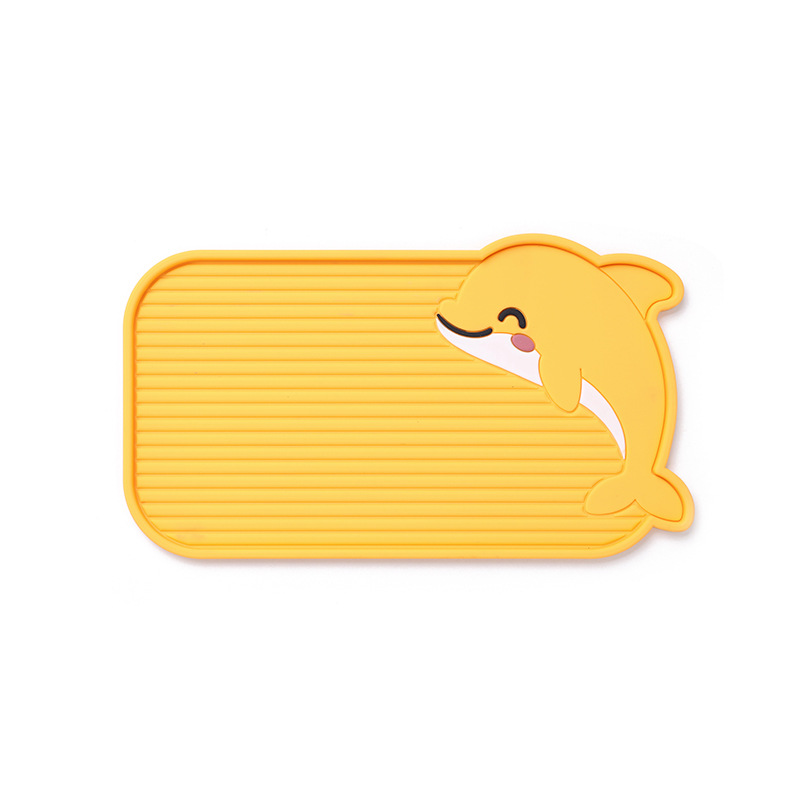 Car Anti-Slip Mat Dolphin Style Center Console Storage Mat Heat-Resistant PVC Storage Anti-Slip Customization Supports Dropshipping
