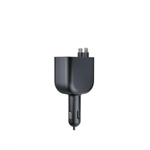 Car Bluetooth MP3 Receiver Mobile Phone Charger Telescopic Wire with Color Light Digital Display Car Cigarette lighter Car charger