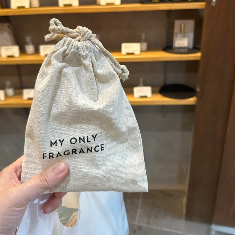 环保本色帆布束口袋首饰香水礼品包装袋抽绳收纳简约可刺绣印刷