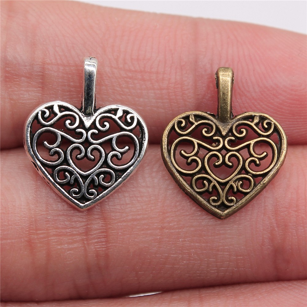 1 Piece Simple Style Heart Shape Alloy Plating Pendant Jewelry Accessories display picture 1