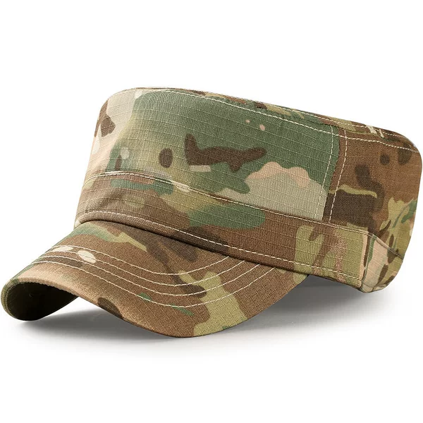 Hat Men's Camouflage Fashion Flat Cap Korean Style Trendy Outdoor Sports Spring and Autumn Peaked Cap Sun Hat