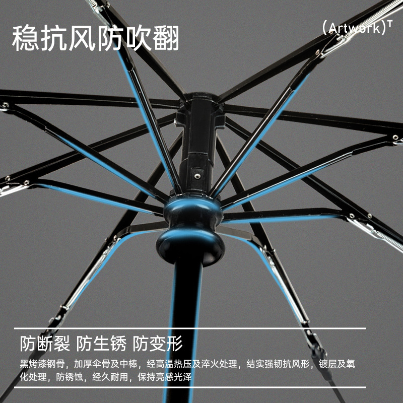 cikatu西卡图晴雨两用太阳伞高颜值黑胶防晒伞加固耐用折叠遮阳伞|undefined