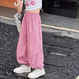 女童冰丝速干裤2026夏季新品儿童防蚊裤宽松百搭女生裤子中大童潮