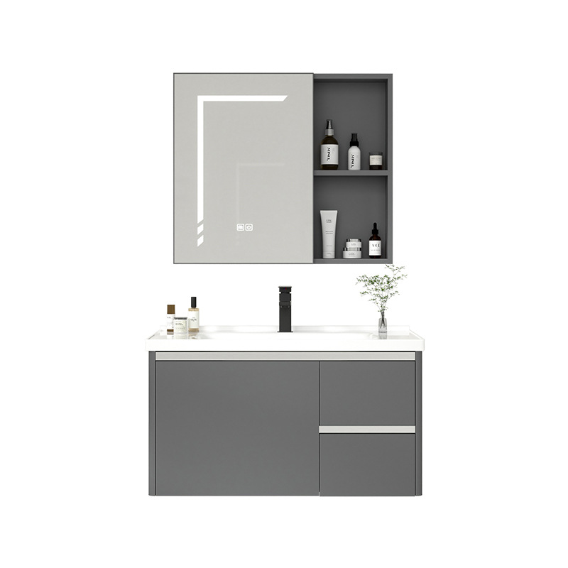 Nuevo gabinete de baño combinado espacio aluminio lavabo cerámica lavabo