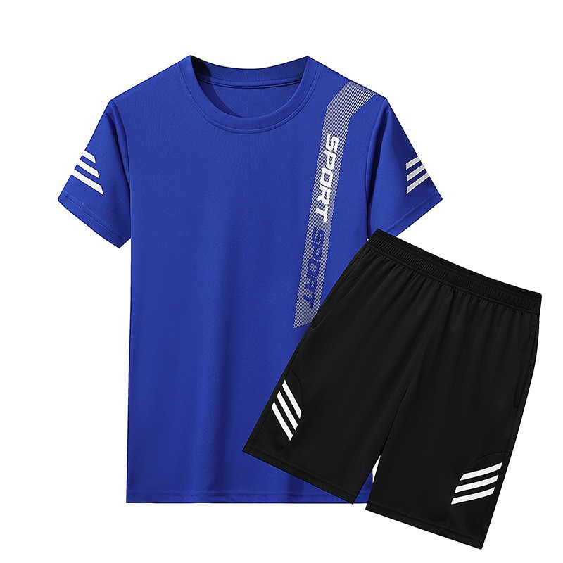 Trajes deportivos de verano de tamaño grande para hombres corren camisetas de hielo de manga corta para aumentar el peso ropa de entrenamiento de baloncesto masculino ropa de fitness