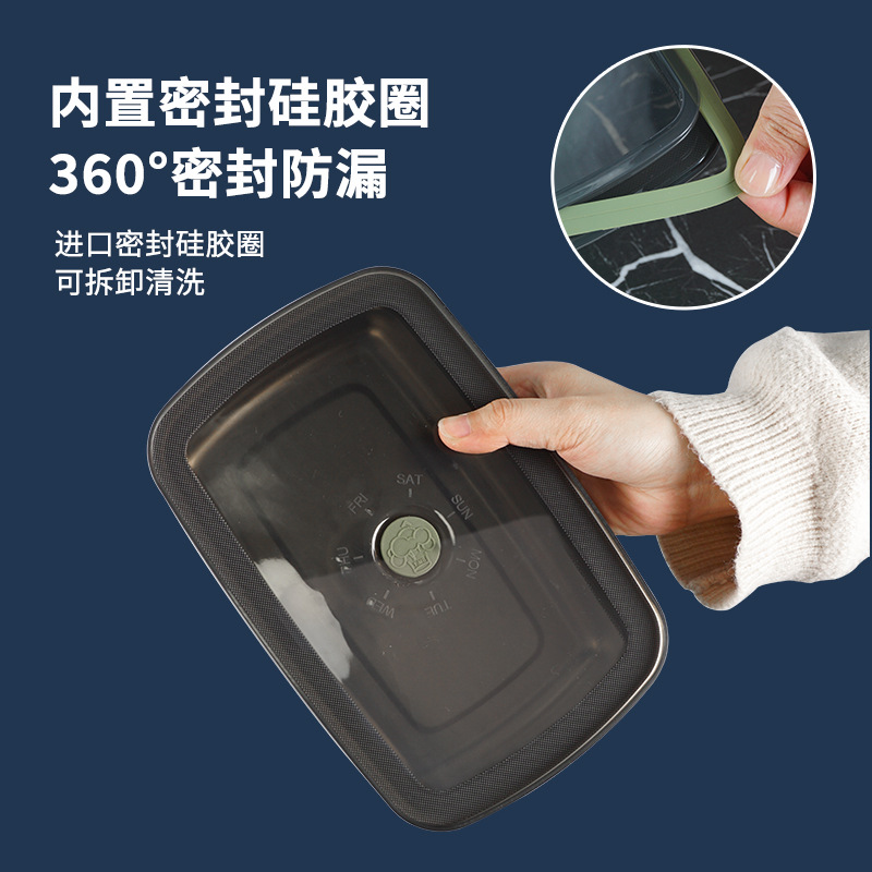 Caja de almacenamiento fresco de acero inoxidable 304 Caja de almacenamiento de cocina de grado alimenticio Refrigerador Caja de almacenamiento fresco de alimentos Caja de almuerzo de picnic al aire libre