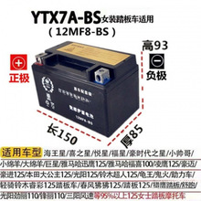 包邮7-摩托车电瓶12伏免维护干电瓶女装踏板车电瓶加水蓄电池名仕
