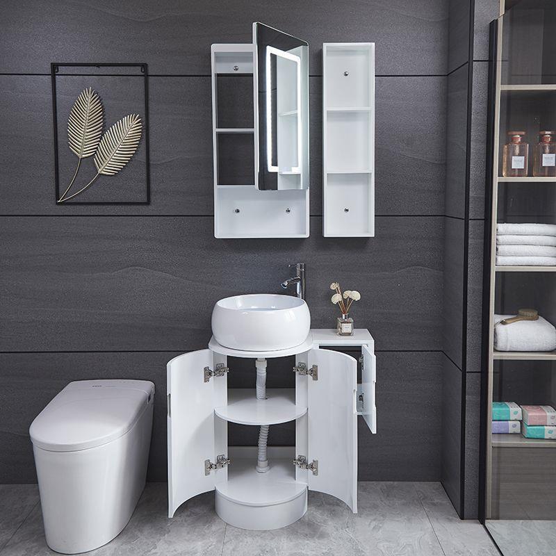Smart mirror cabinet with washbasin, sink, and bathroom cabinet combination for small spaces, modern and simple, freestanding Smart mirror cabinet with washbasin, sink, and bathroom cabinet combination for small spaces, modern and simple, freestanding