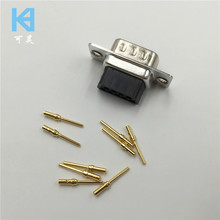 打線冷壓式DB9公頭 RS232壓線式DB9針公座 車針鍍金D-SUB9PIN插頭