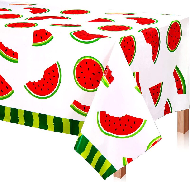 Amazon explosions watermelon theme disposable waterproof pe tablecloth can be used as background cloth Amazon explosions watermelon theme disposable waterproof pe tablecloth can be used as background cloth