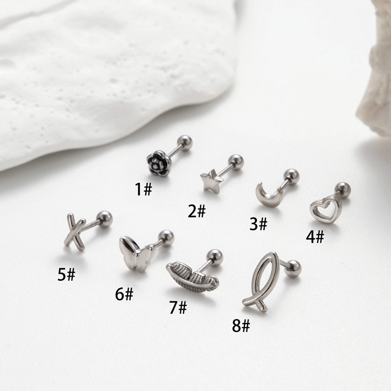Herren Ohrstecker Aus Edelstahl, Minimalistischer Ohrschmuck_voghion.com