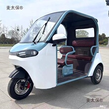 老头小型全封闭棚电动三轮车家用敞篷家代步成人乐带国标新麦太保