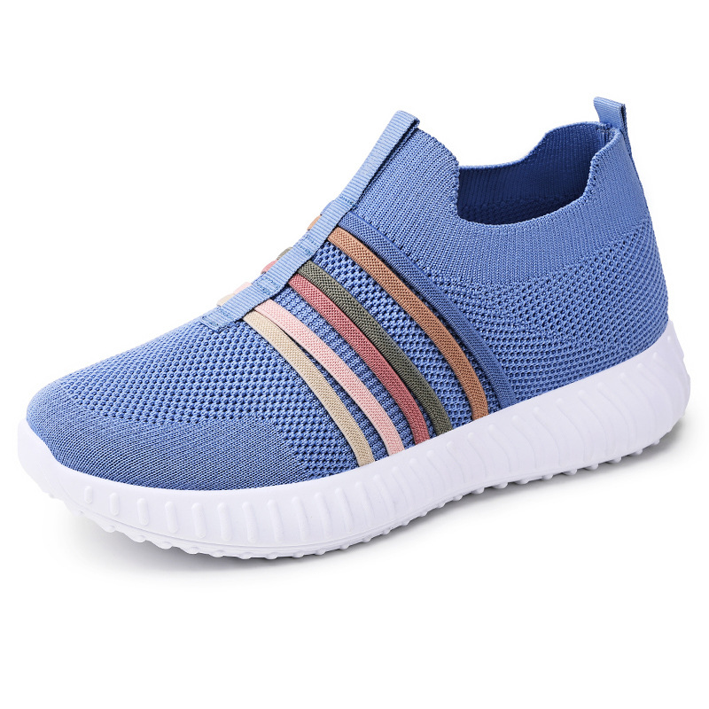 Zapatos de Mujer, Estilo Versátil de Primavera, Zapatos Sin Cordones de Talla Grande, Zapatos para Mamá, Zapatos de Malla Transpirable, Zapatos Casuales de Moda