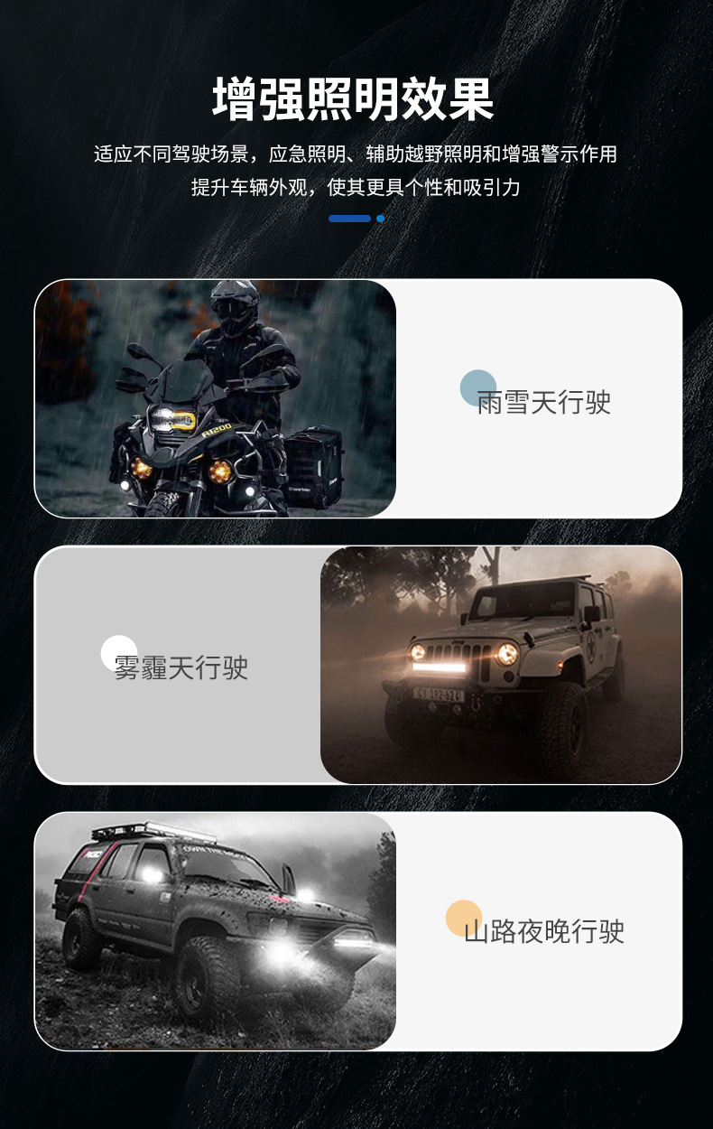 Cross-border motorcycle spotlight 5-bead spotlight electric car headlight motorcycle high-power front lighting motorcycle lamp