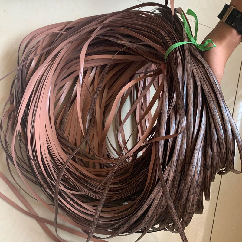 PE caña material de reparación de silla de caña plástico tejido a mano cuerda DIY canasta pequeña canasta taburete redonda plana