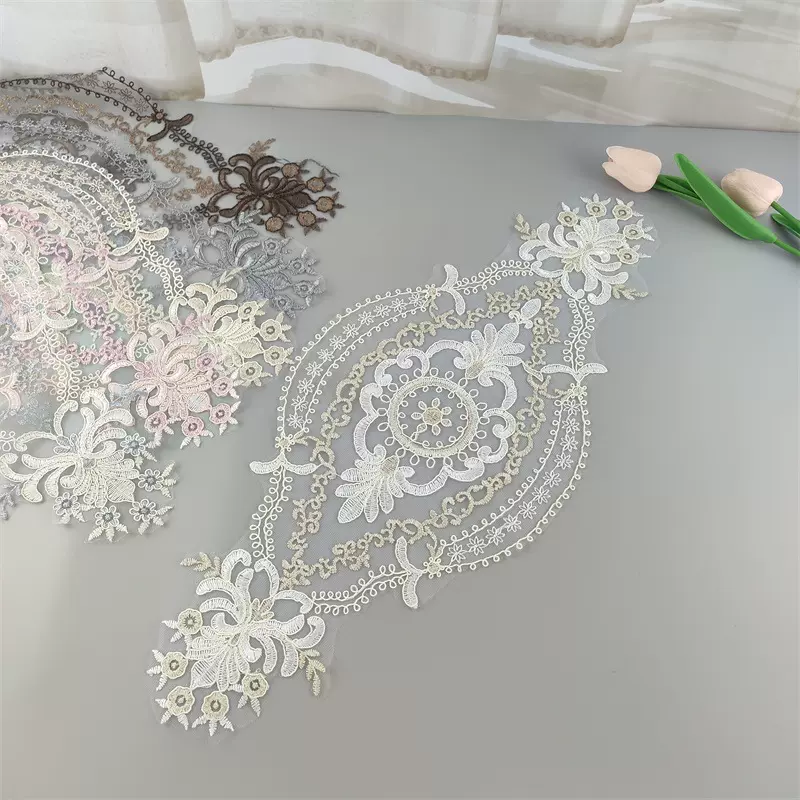 欧式蕾丝婚庆装饰桌布网纱蕾丝桌旗盖巾防尘罩布家居布艺刺绣绣品