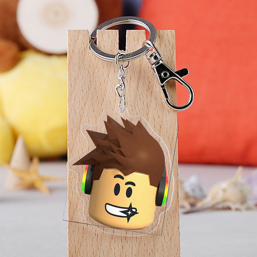 Game ROBLOX transparent pendant double-sided acrylic keychain