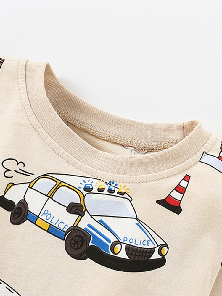 Malwee ropa infantil camiseta otoño-invierno nuevo estilo europeo y americano para niños de cuello redondo de manga larga camiseta casual ropa para niños