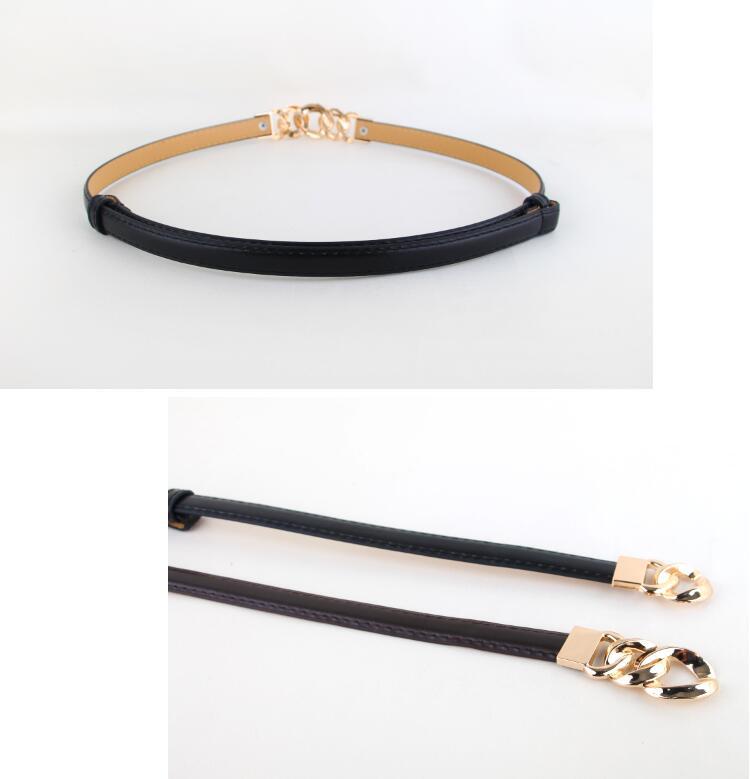 Korean Version Of Chain Buckle Adjustable Thin Belt display picture 2
