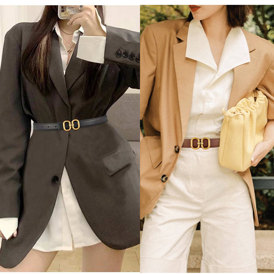 Cinturón de las mujeres del todo-fósforo simple de alto grado pantalones cinturón negro con traje de pantalones vaqueros cinturón de las mujeres ventas directas de la fábrica