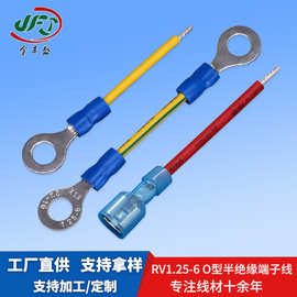 RV1.25-6 O型端子线 圆环接地线 4.8插簧连接线 电热水器内部接线