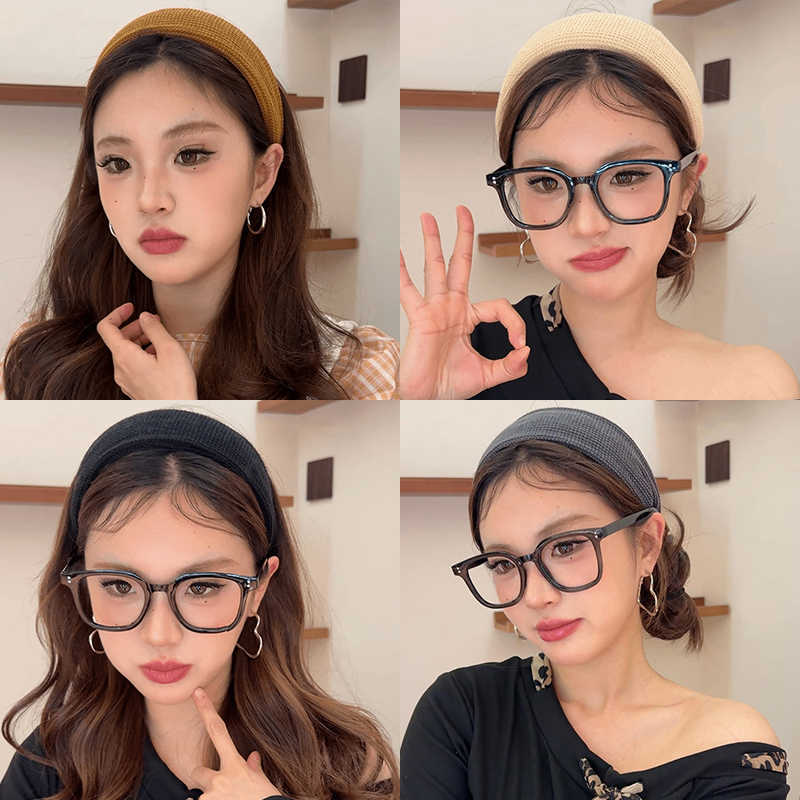 2025 nueva banda de cabello de borde ancho para mujeres de alto nivel de estilo extranjero banda de cabello de punto de moda para salir con la prensa universal toque de cabello