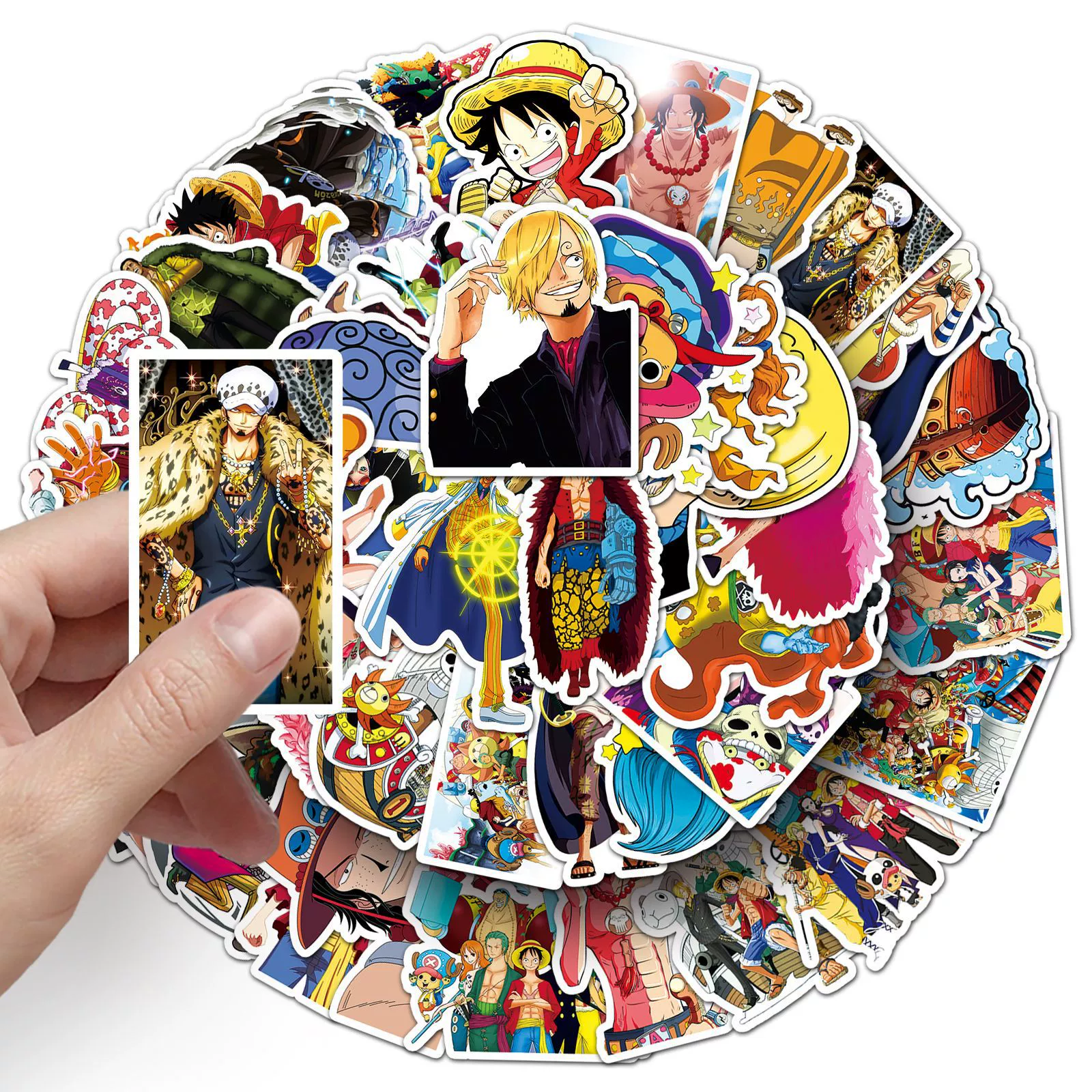 50 наклейки-одноколонные граффити One Piece индивидуальные кросс-бортовый мультфильм японский мультфильм ONE PIECE декоративные наклейки для скейтборда и мобильного телефона