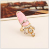 Fashionable cute ring for nails for manicure, Amazon, Korean style