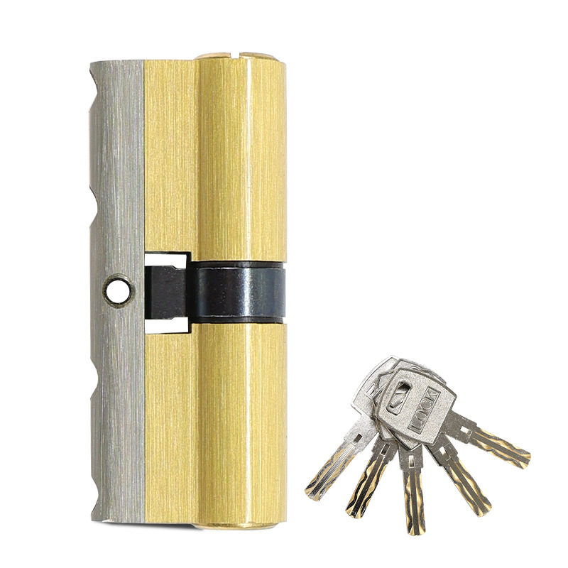 Personalizada hoja de cobre estándar europeo núcleo de cerradura antirrobo AB llave de cobre doble núcleo de cerradura puerta doméstica núcleo de cerradura de clase C
