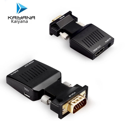 VGA to HDMI Audio Converter for Desktop LCD TV Projector High Definition Connection Cable Adapter