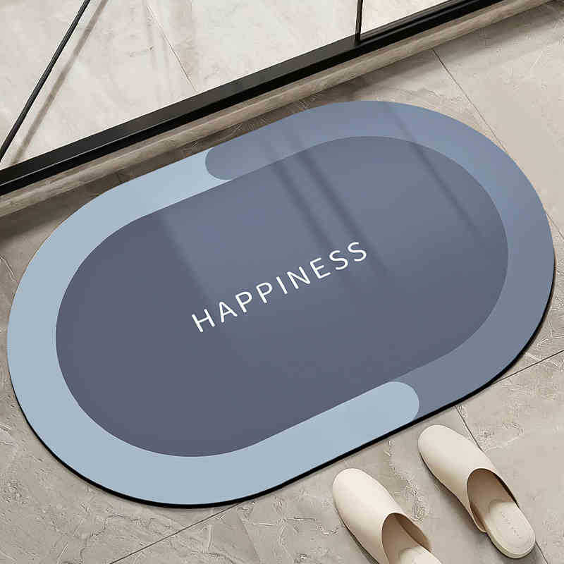 Moderno simple alfombra de barro de diatomeas color sólido absorción de agua alfombra de suelo de secado rápido inodoro antideslizante fácil de cuidar alfombra de pies