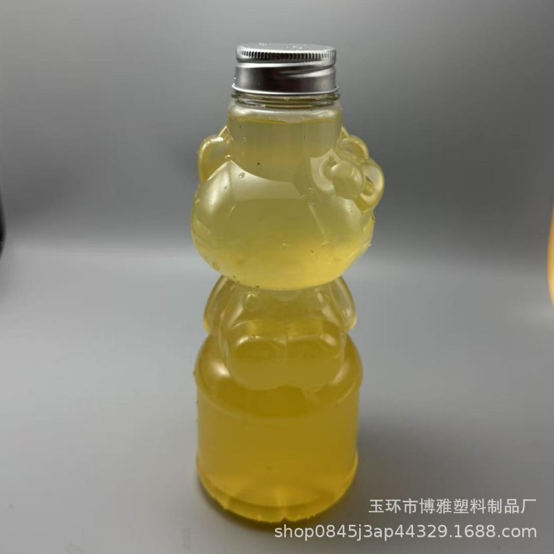 500ml卡通奶茶瓶711同款pet果汁杯饮料瓶一次性包装瓶打包外卖瓶|undefined