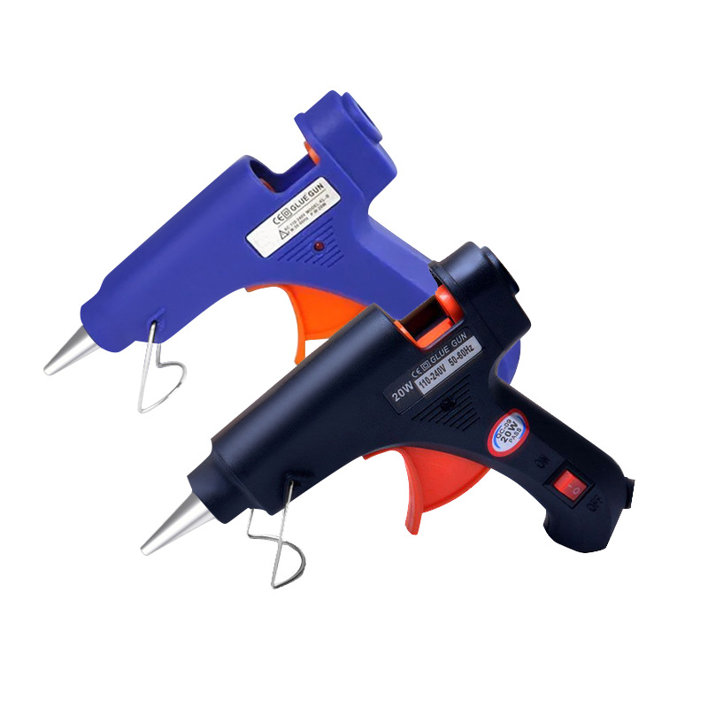 Pistola de pegamento de fusión en caliente genuina, boca fina hecha a mano, grado industrial, 100w, pegamento automático, barra de pegamento de 20w, pistola de fusión en caliente para niños domésticos