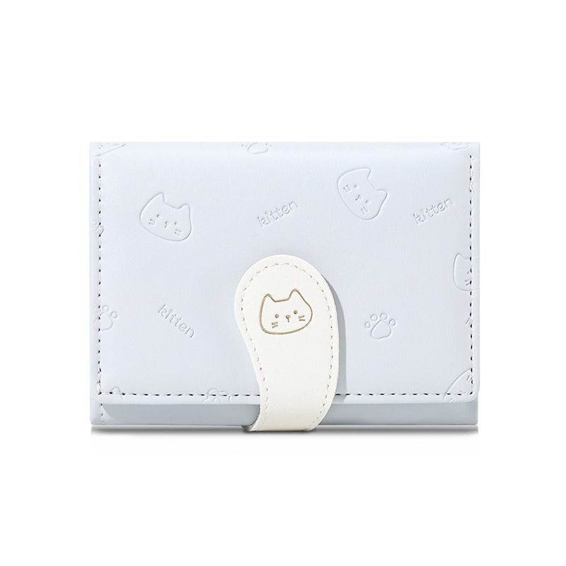 Basic Tri-Fold Cat Blue