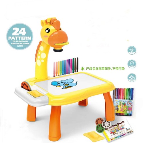 Cross-border children projection drawing board, deer writing board, elephant painting board, music baby enlightenment intellectual early education toy